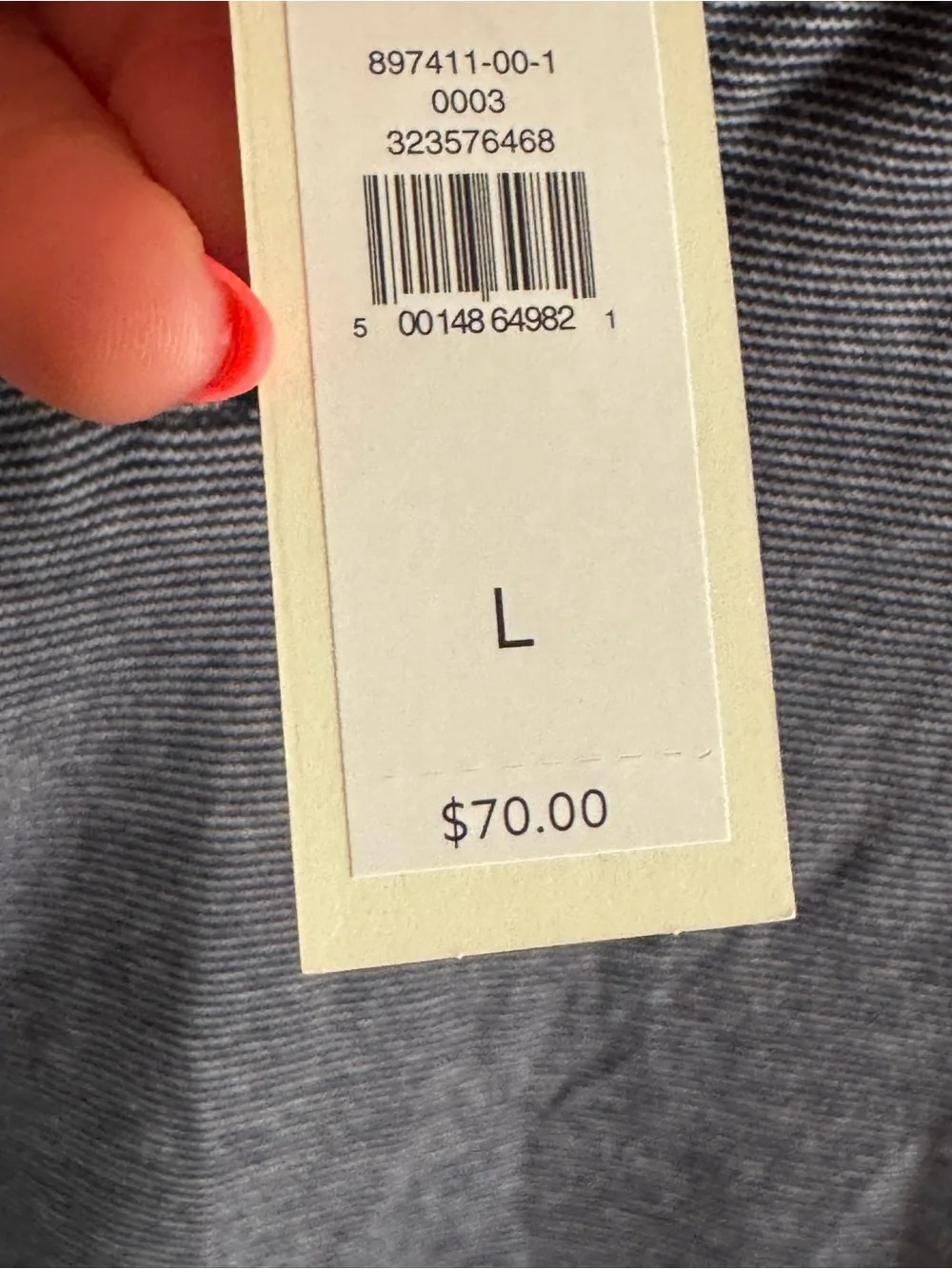 Banana Republic Men’s Navy & White Micro-Stripe Polo